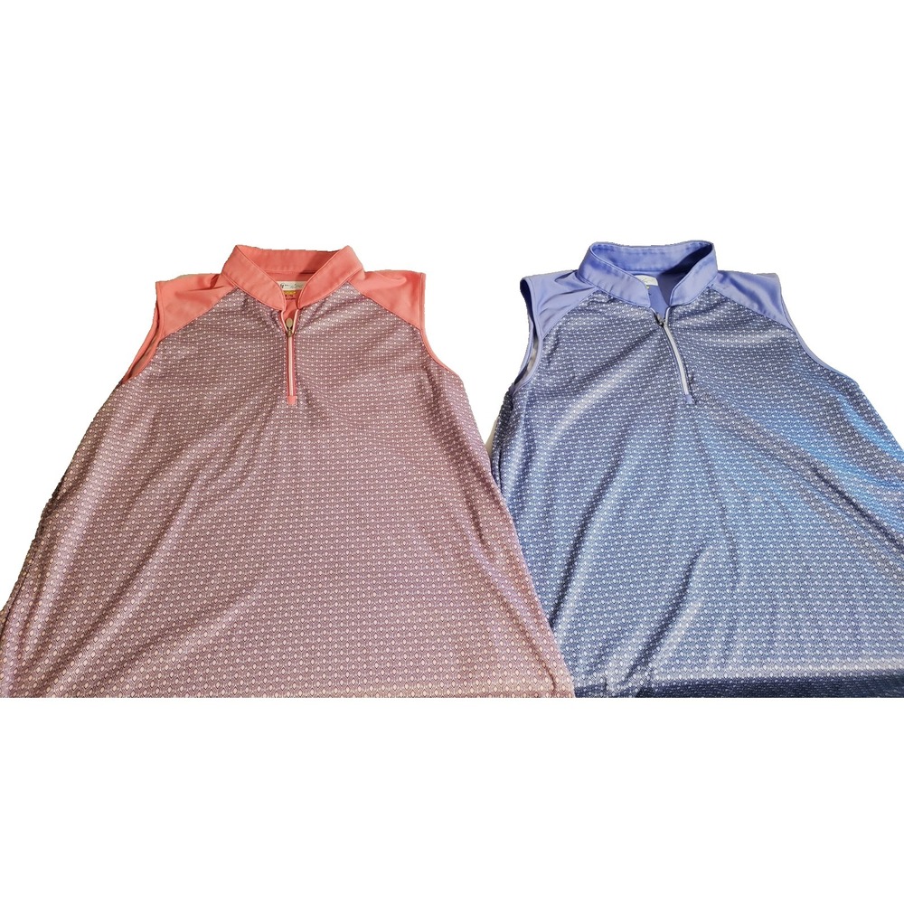 Lot‎ of 2 Greg Norman Women's XL Golf/Tennis Sleeveless Shirts Pink/ Purple